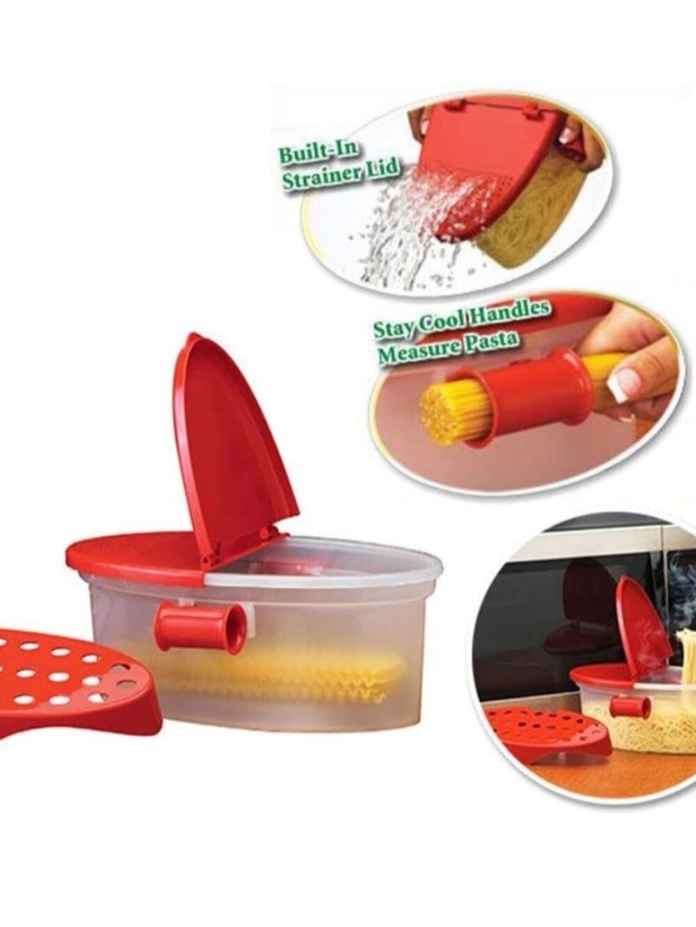Pasta Boat - Red | Microwave Pasta Cooker